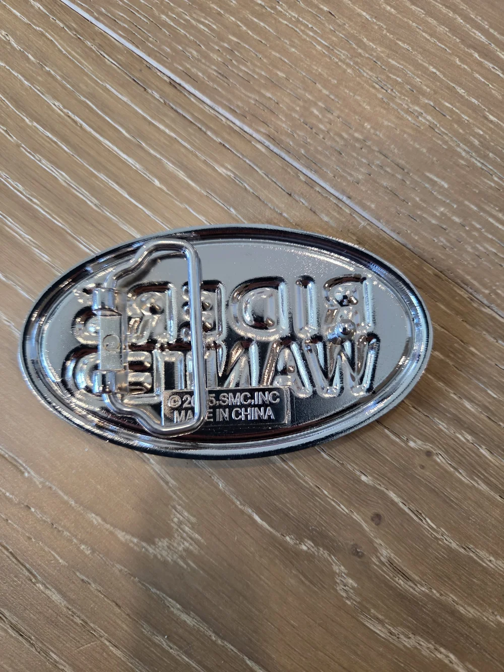 2005 Riders Wanted Oval Black Silver Motorcycle Belt Buckle
